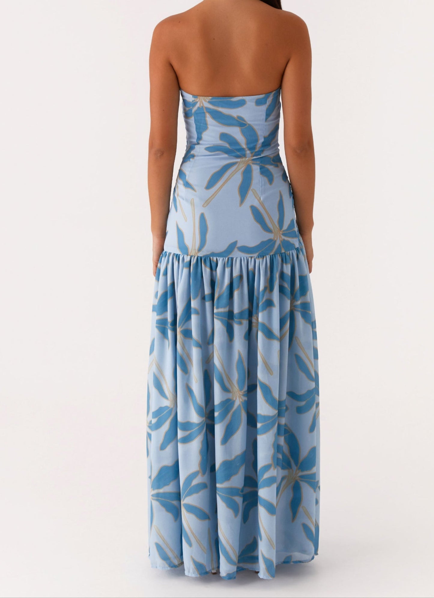 NICIA Épaule-maxikleid - bleu opulent