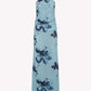 Massima Maxi Dress – Blue-Black with Floral Pattern
