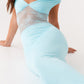 Sukienka Michele Lace Maxi - Turkus