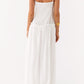 Patrizia Maxikleid mit Drop Waist - Elfenbein