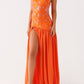 Agnella Pearls Maxikleid - Orange