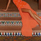 Agnella Pearls Maxikleid - Orange