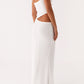 Orsa Maxi Kleid - Weißes Häkelmuster