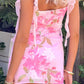 Leonora Rosa Minikleid mit Blumenmuster