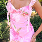Leonora Rosa Minikleid met bloempatroon