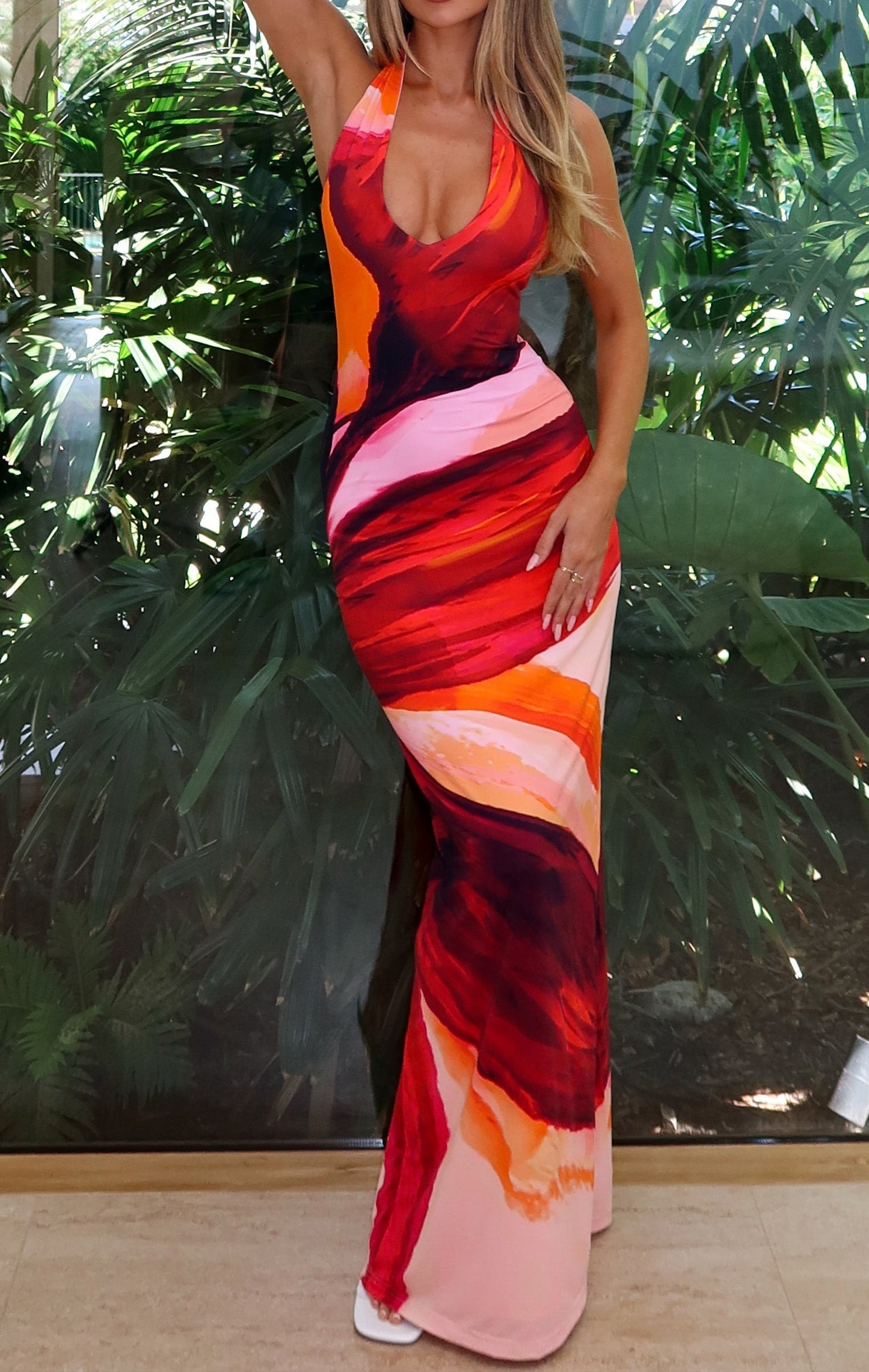 Marta Maxikleid Sunset Petal