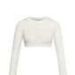Amalfi White Knit Rüschentop