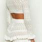 Amalfi White Knit Rüschentop