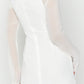 Roma White Long -Sleeved mini sukienka