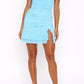 Mini abito Nora blu acqua