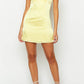 Annabella Muse Yellow Satin Mini Dress 