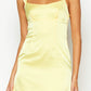 Annabella Muse Yellow Satin Mini Dress 
