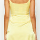 Annabella Muse Yellow Satin Mini Dress 