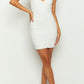 Concettina witte ruches mini -jurk