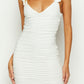 Concettina witte ruches mini -jurk