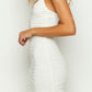 Concettina witte ruches mini -jurk