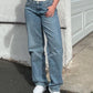 Classic Mid Waist Washed Boyfriend Jeans