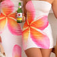 Gianna White Frangipani Minikleid