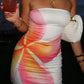 Gianna White Frangipani Minikleid
