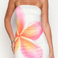 Gianna White Frangipani Minikleid