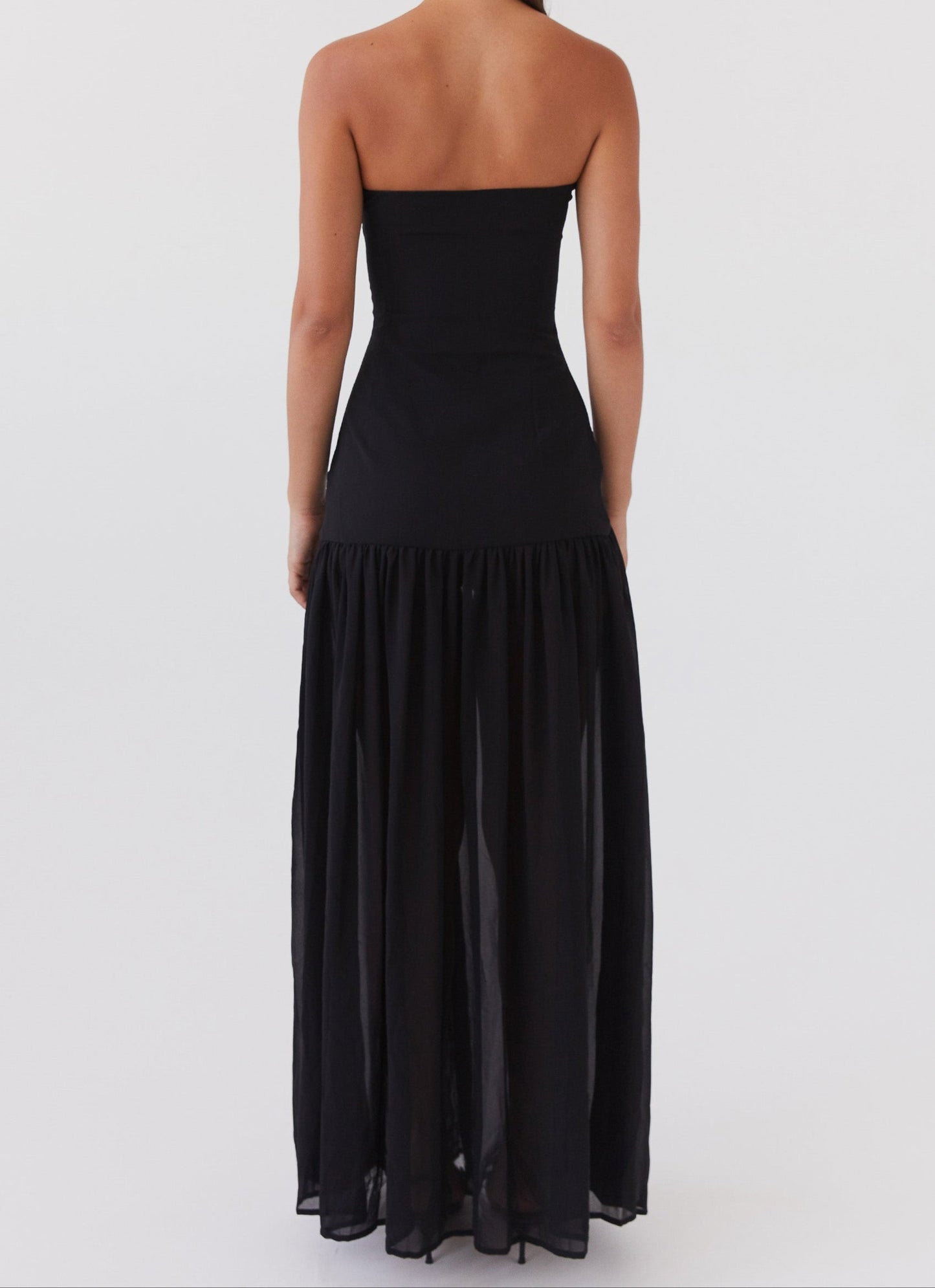 Gelsomina Strapless Maxi -jurk - zwart