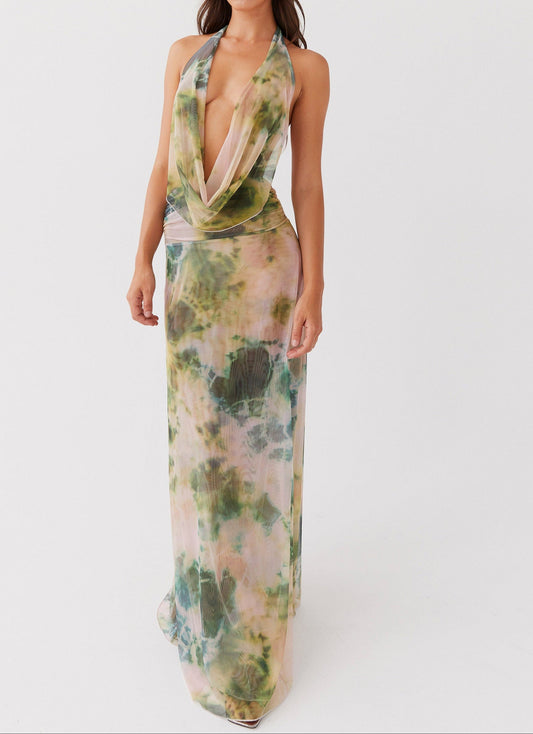 Abito lungo Nicole Mesh – Rainforest