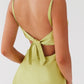Grazia Flora Satin Maxikleid – Grüne Erwartungen