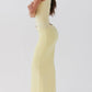 Lucrezia One Shoulder Maxi -jurk - citroen