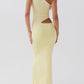 Lucrezia One Shoulder Maxi -jurk - citroen