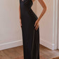 Campana Satin Maxi Dress - Black