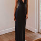 Campana Satin Maxi Dress - Black