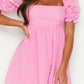 Rialta Pink Babydoll Minikleid