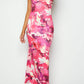 Agata Maxi Dress with Pink Print