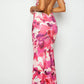 Agata Maxi Dress with Pink Print