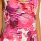 Agata Maxi Dress with Pink Print