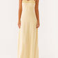 Jaquetta Maxikleid aus Leinen – Gelb
