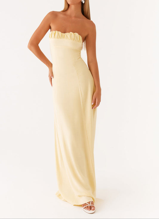 Jaquetta Linen Maxi -jurk - geel