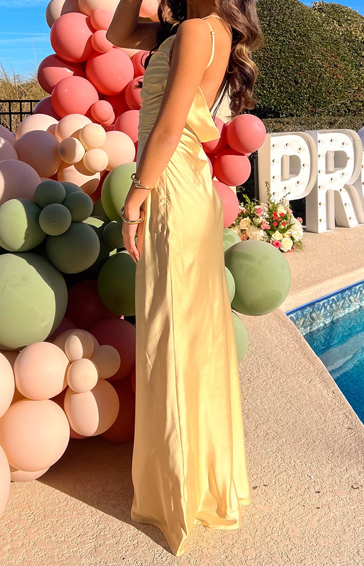 Bambi Yellow Formal Maxi Dress 