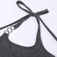 Classic Solid Slim Fit Halter Sweater