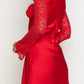 Romancia Red Long Arm Mini Dress