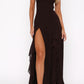Natalia Maxi Dress Chocolate Brown