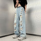 Vintage Men's Ripped Distressed Denim Boyfriend Jeans