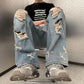 Vintage Men's Ripped Distressed Denim Boyfriend Jeans