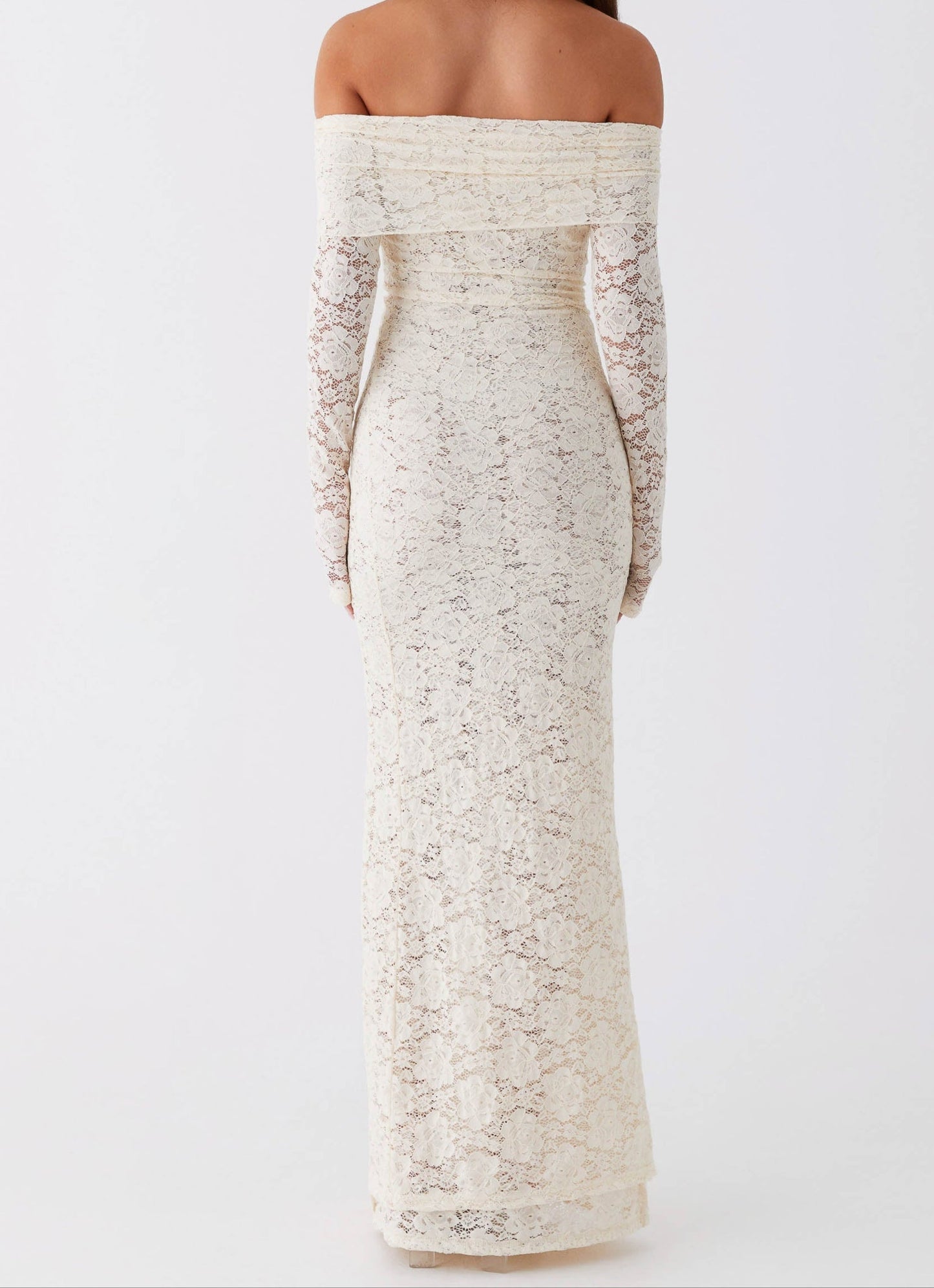 Genoviva Spitz Maxikleid - Ivory