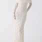 Genoviva Spitz Maxikleid - Ivory