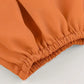 Orange Überkreuzter Rückenschnürung Schulterfreie Crop Bluse