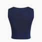 Navyblaues Y2K Quadratischem Ausschnitt Crop Tank Top