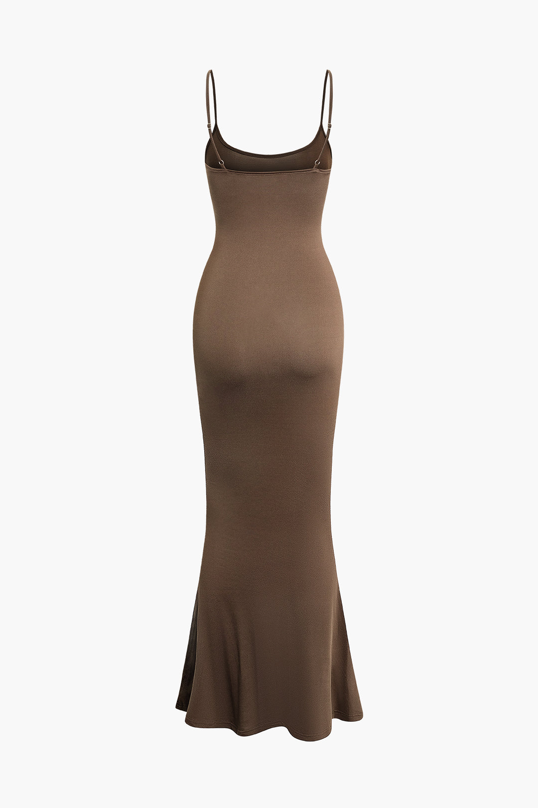 Klassisches Verstellbaren Trägern Maxi Slip Kleid