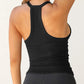 Solid Slim Knit Camisole with V Neck