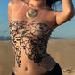 Schwarzes Bandeau Top im Desert Wasteland Stil